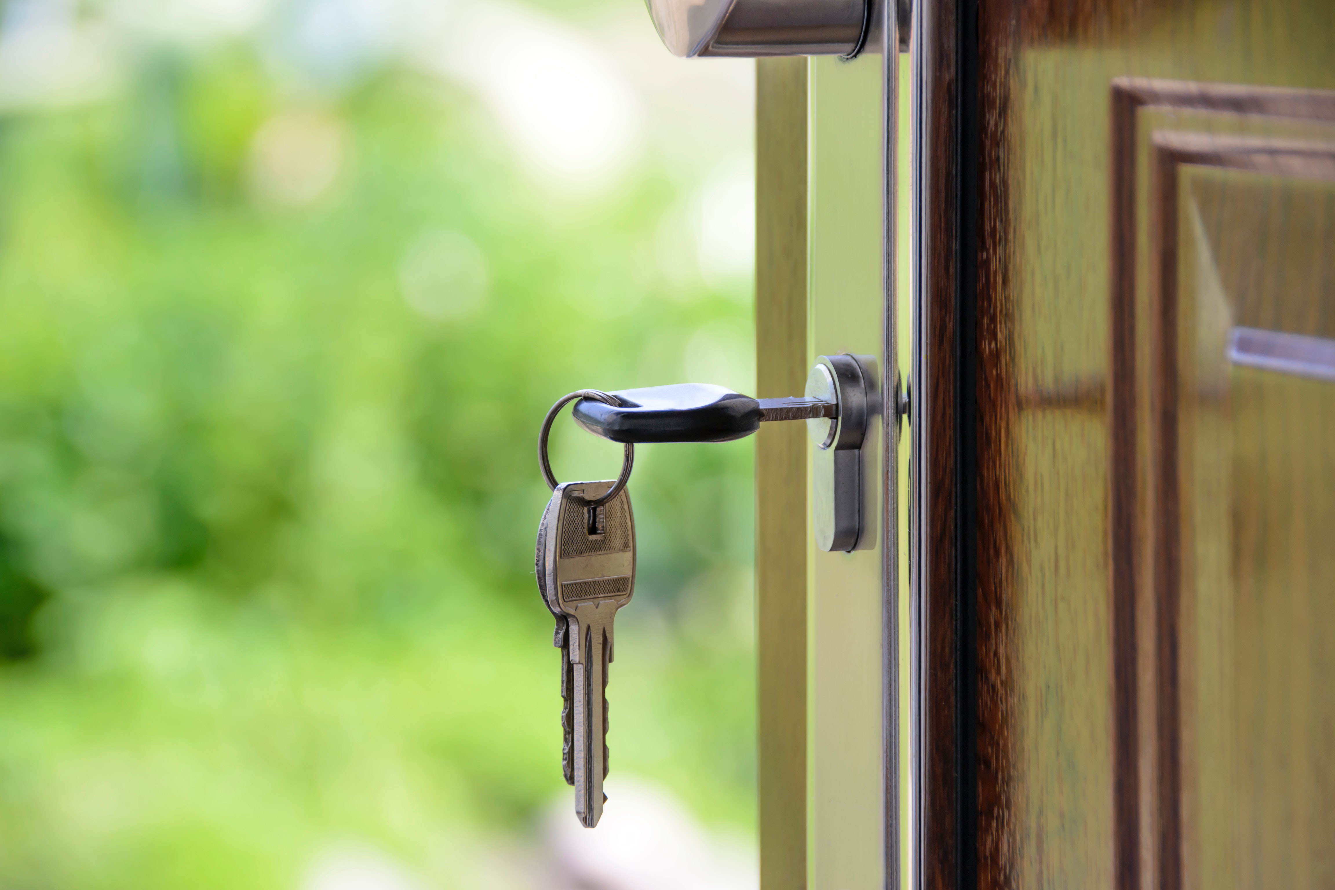 keys in house door